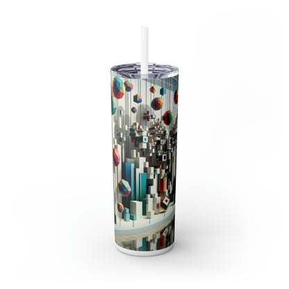 "Dreamscape: An Interactive Sound and Light Experience" - The Alien Maars® Skinny Tumbler with Straw 20oz Installation Art