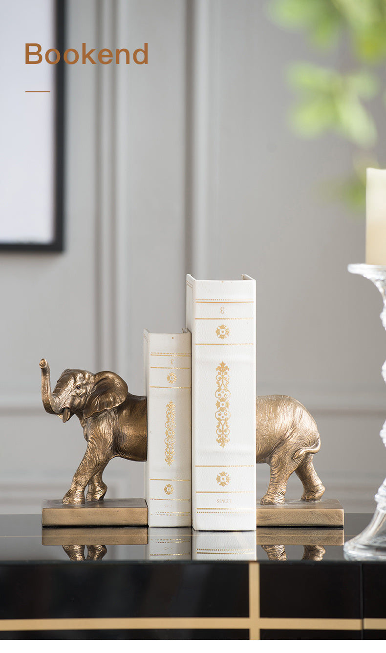 Rhinoceros Ornaments Animal Bookend Decoration American Handmade Book End Resin Craft