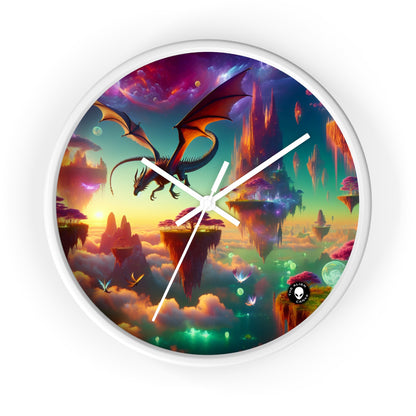 "Dragon's Flight in the Fantastical Realm" - The Alien Wall Clock