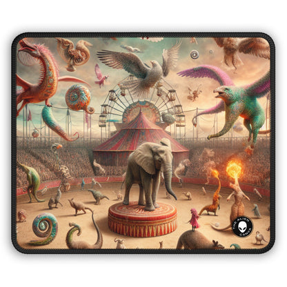 "Fantasy Circus: Where Animal Performers Entertain Mythical Attendees" - The Alien Gaming Mouse Pad