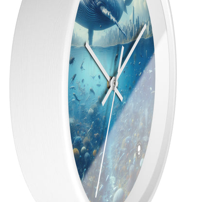 "Whale City: A Surreal Underwater Wonderland" - The Alien Wall Clock