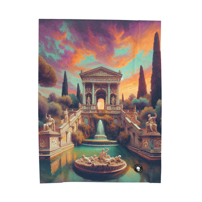 "Modern Roman: Neoclassical Portrait of Elegance" - The Alien Velveteen Plush Blanket Neoclassicism