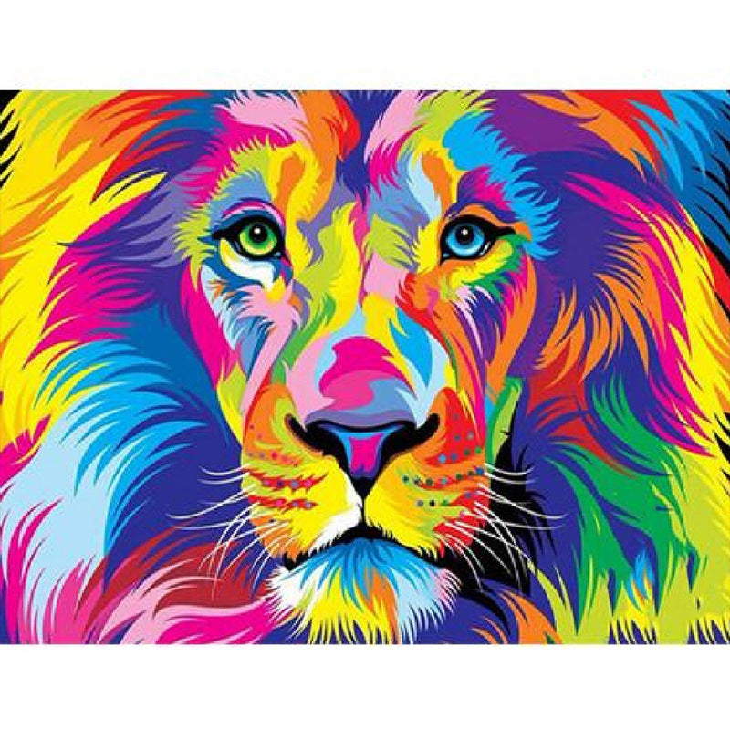 Pintura abstracta de animales coloridos sin marco, pintura Digital artesanal por números, imagen artística de pared moderna para arte de pared del hogar