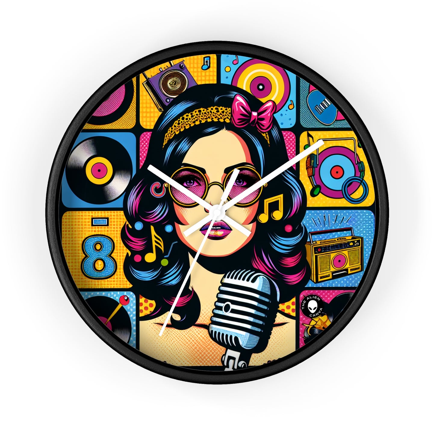 "Celebrando la iconografía pop: un retrato retrospectivo" - The Alien Wall Clock Pop Art