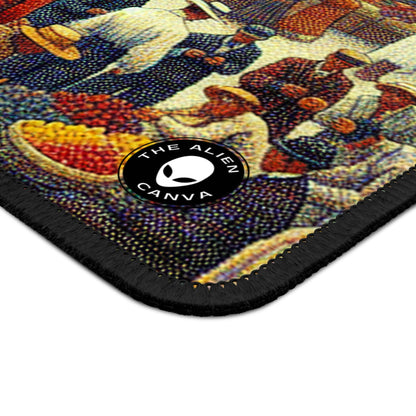 "Dots of Paradise: Capturing a Sunny Beachscape with Pointillism" - The Alien Gaming Mouse Pad Pointillism