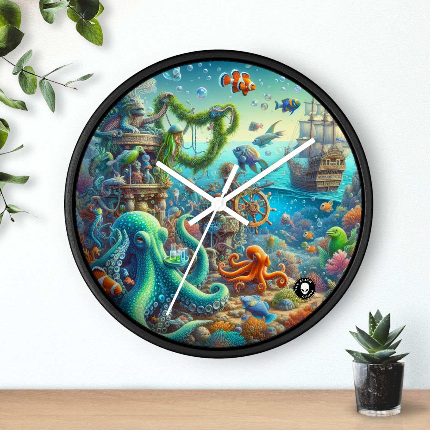 "Underwater Fiesta" - The Alien Wall Clock