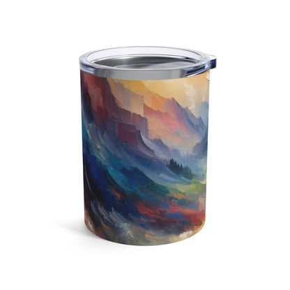 "Abstract Landscape: Exploring Emotional Depths Through Color & Texture" - The Alien Tumbler 10oz Abstract Expressionism Style