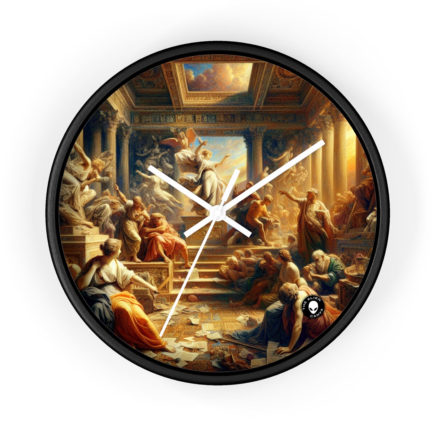 "Modern Renaissance: Leaders of Today" - The Alien Wall Clock Neoclassicism