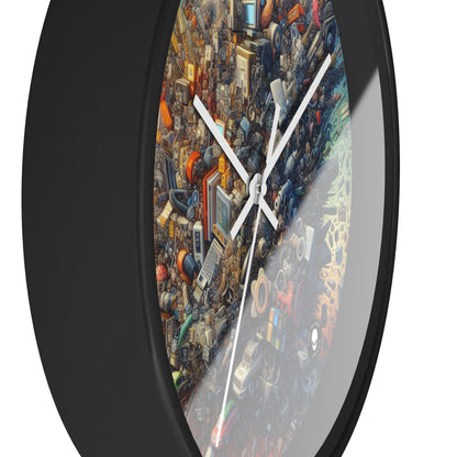 "Nightfall in the Neon City: A Hyper-Realistic Futuristic Metropolis" - The Alien Wall Clock Simulationism