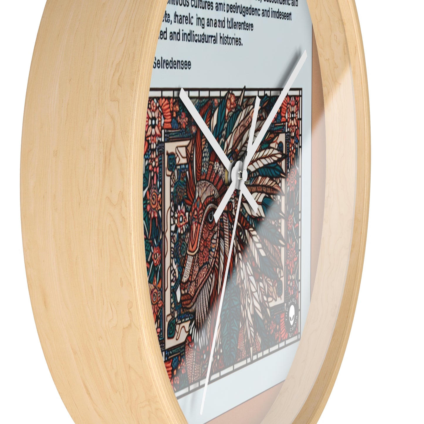 "Resilience Unveiled: A Postcolonial Celebration" - The Alien Wall Clock Postcolonial Art