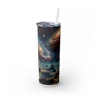 "Exploring the Celestial Realm" - The Alien Maars® Skinny Tumbler with Straw 20oz