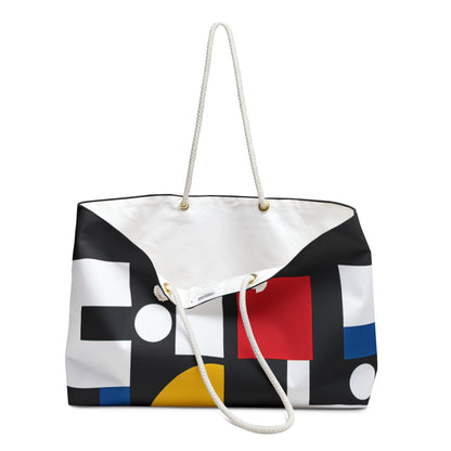 "Suprematic Harmony: Exploring Geometric Composition with Bold Colors" - The Alien Weekender Bag Suprematism