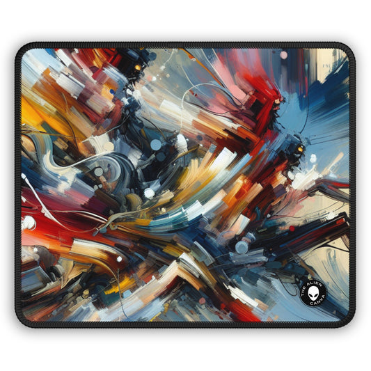 "Dance-Off Fury: A Vibrant Battle of Rival Street Crews" - The Alien Gaming Mouse Pad Action Art