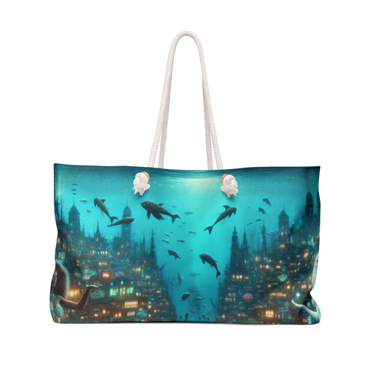 "Glimmering Depths: The Enchanted Underwater City" - The Alien Weekender Bag