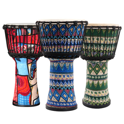 Qiangu Sheepskin African Drum Cloth Handmade Drum For Children''s Kindergarten Beginners 8 "10" Professional Yunnan Lijiang Drum