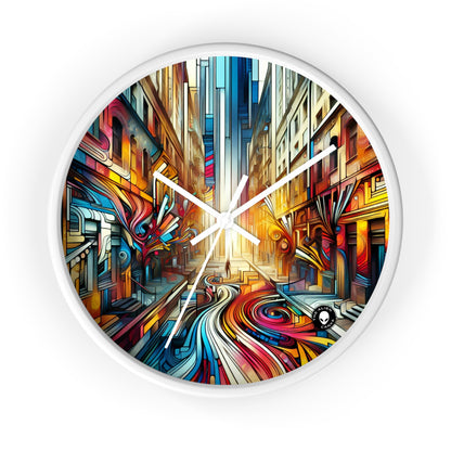 "Urban Ecosystem: A Graffiti Fusion" - The Alien Wall Clock Graffiti Art