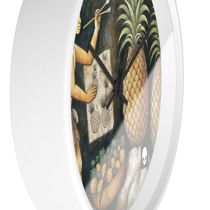 "Pineapple Harvest" - The Alien Wall Clock Cave Painting Style