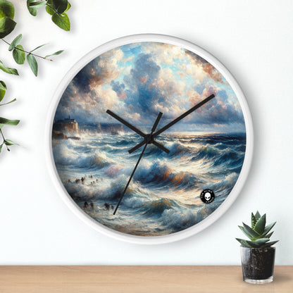 "Storm-Tossed Seas" - The Alien Wall Clock Impressionism