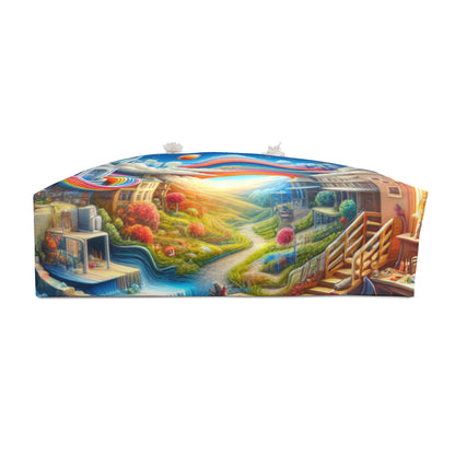 "Futuristic Fusion: A Simulationist Cityscape" - The Alien Weekender Bag Simulationism