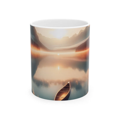 "Tranquil Morning" - Taza de cerámica alienígena de 11 oz