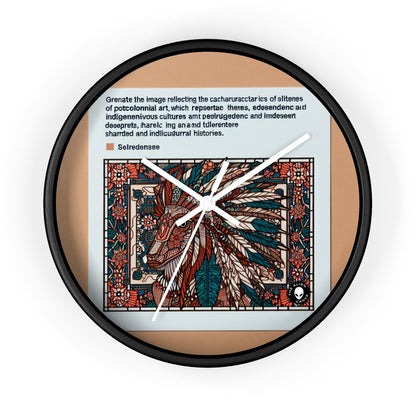 "Resilience Unveiled: A Postcolonial Celebration" - The Alien Wall Clock Postcolonial Art