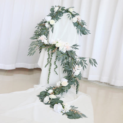 Simulation Eucalyptus Willow Leaf Wedding Festival Party Ornamental Garland