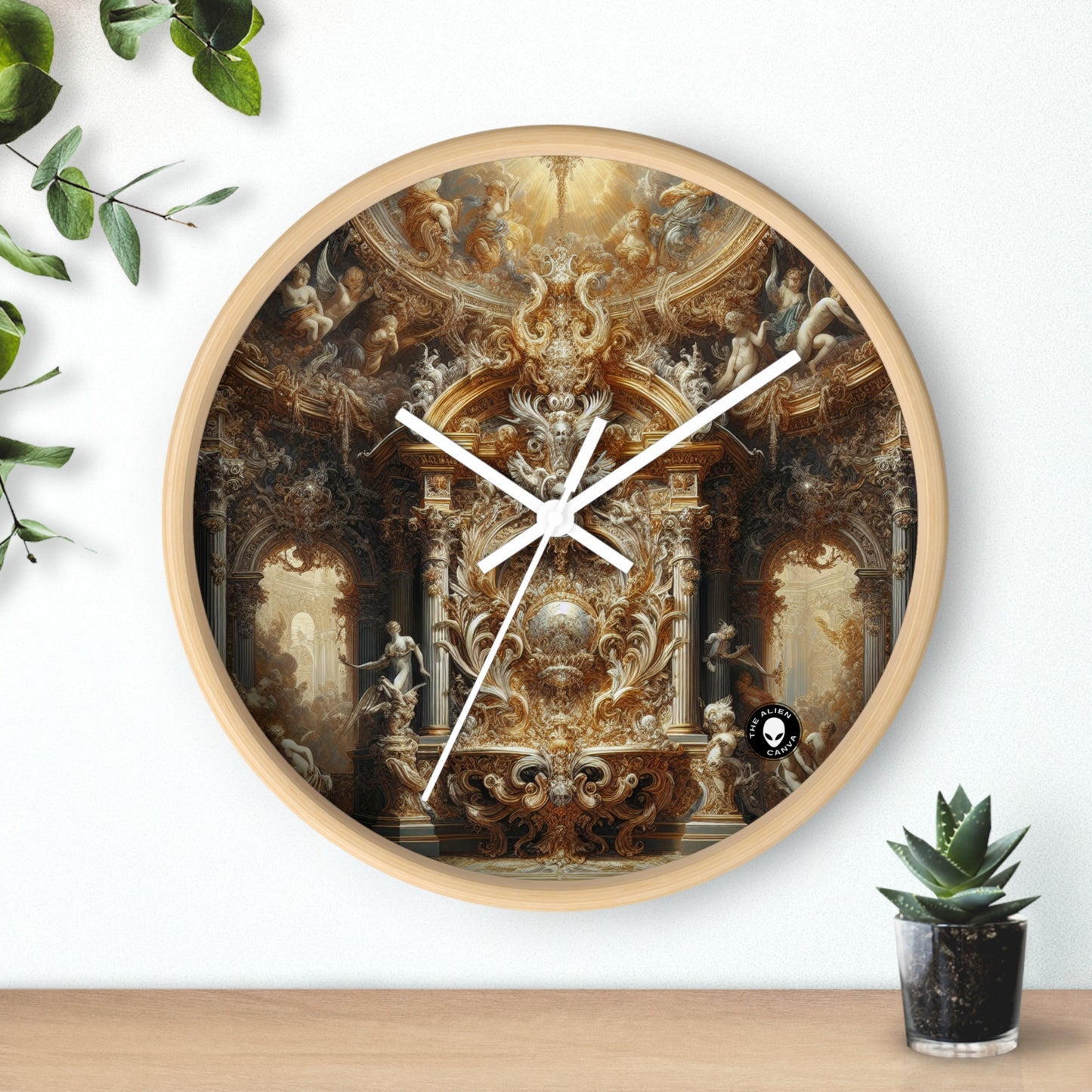 "Baroque Banquet: A Feast of Opulence" - The Alien Wall Clock Baroque