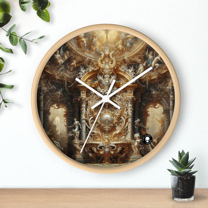 "Banquete barroco: una fiesta de opulencia" - El reloj de pared alienígena Barroco