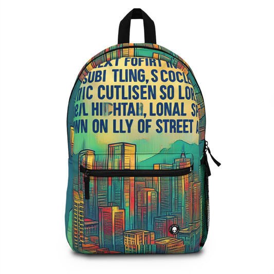 "Urban Myth: The Vibrant Street Art Fusion" - The Alien Backpack Street Art