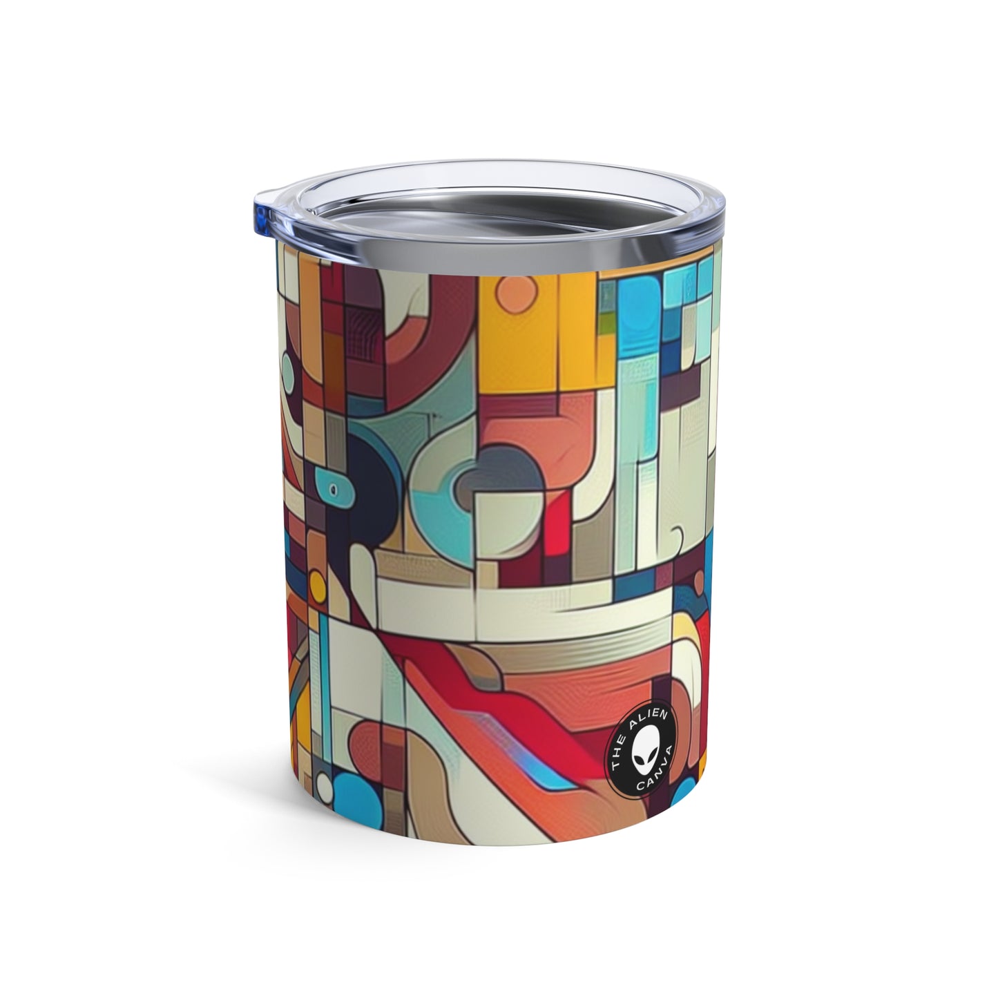 "Galactic Whirlwind: An Abstract Exploration of Cosmic Mysteries" - The Alien Tumbler 10oz Abstract Art