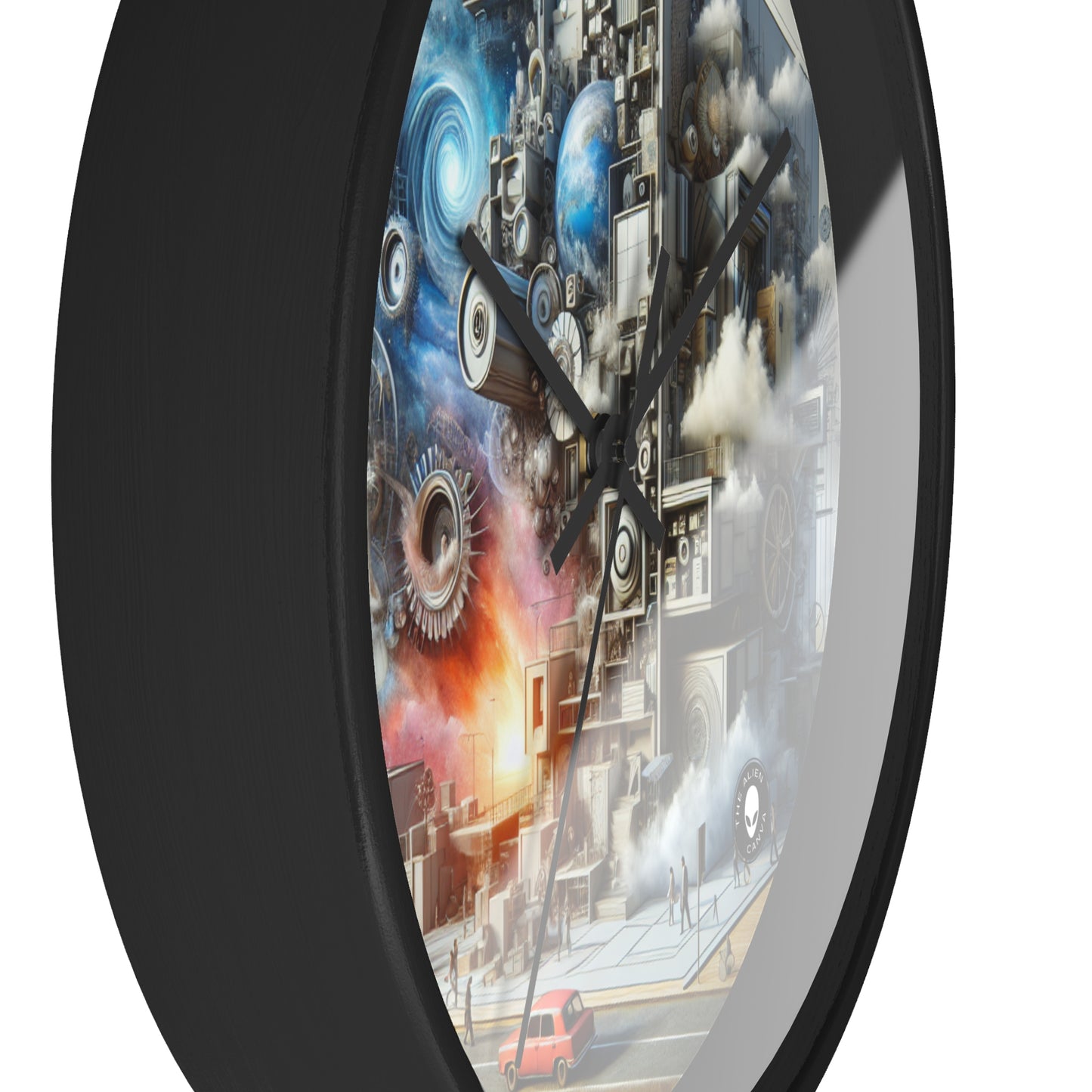 "Transformations symboliques : réalisme conceptuel dans les objets du quotidien" - The Alien Wall Clock Réalisme conceptuel