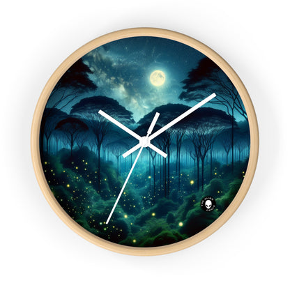 "Moonlit Enchantment" - The Alien Wall Clock