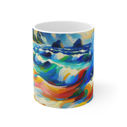 "The Fauvist Shore" - La tasse en céramique Alien 11oz Fauvisme