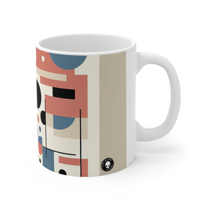 "Equilibrio: Explorando el equilibrio a través del arte minimalista" - The Alien Ceramic Mug 11oz Minimalism