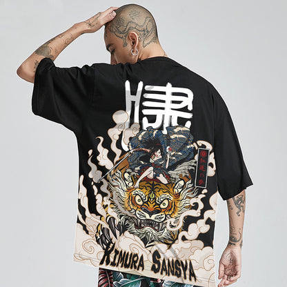 Top estampado de algodón hip-hop