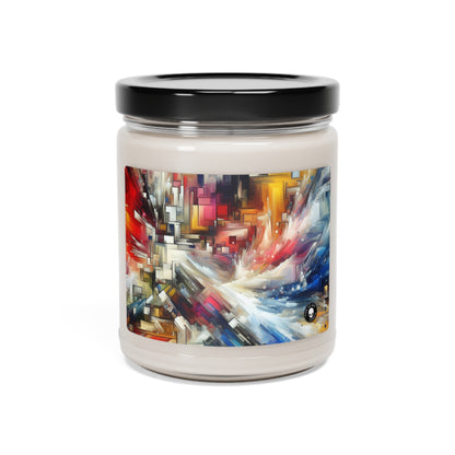 "Nature's Fury: An Abstract Expressionist Interpretation of a Raging Thunderstorm" - The Alien Scented Soy Candle 9oz Abstract Expressionism