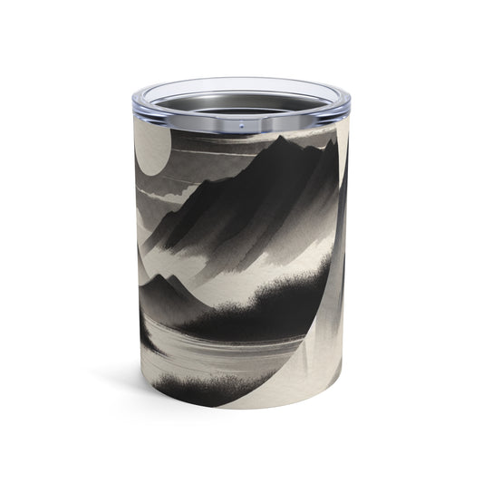 "Flores en la brisa: una tranquila pintura primaveral con lavado de tinta" - The Alien Tumbler 10oz Ink Wash Painting