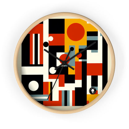 "Paysage urbain futuriste : harmoniser l'art et la technologie dans un chef-d'œuvre constructiviste dynamique" - The Alien Wall Clock Constructivism