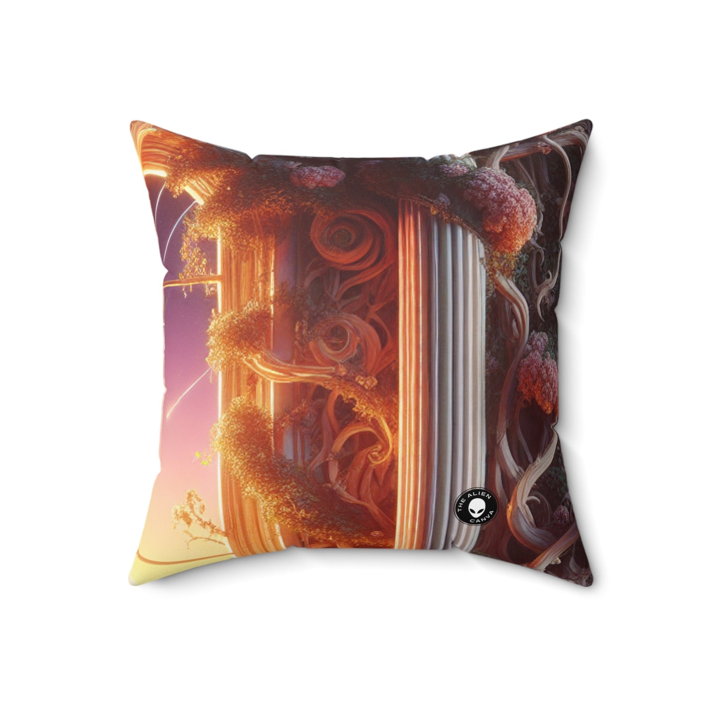 "The Elegant Starlight of Baroque". - The Alien Spun Polyester Square Pillow Baroque