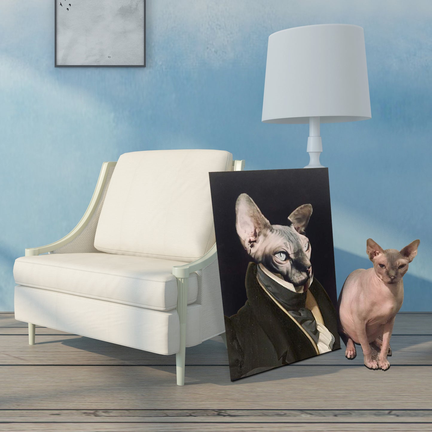 Imagen de retrato de lienzo de mascota personalizada