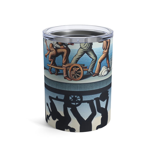 "Digital Dilemmas: Exploring the Human Condition in the Age of Technology" - The Alien Tumbler 10oz Social Realism