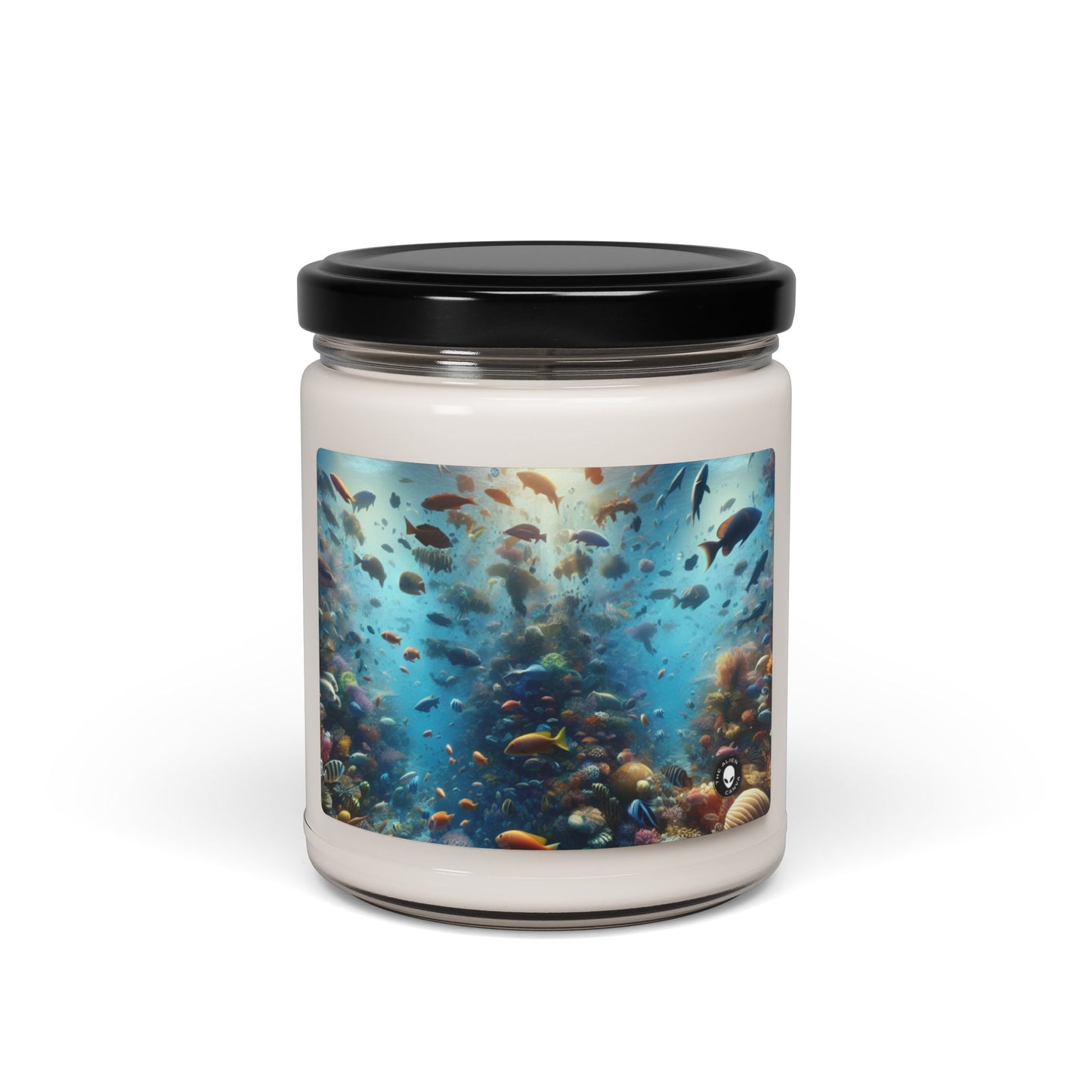 "Glimmering Reef: A Colorful Underwater Wonderland" - The Alien Scented Soy Candle 9oz