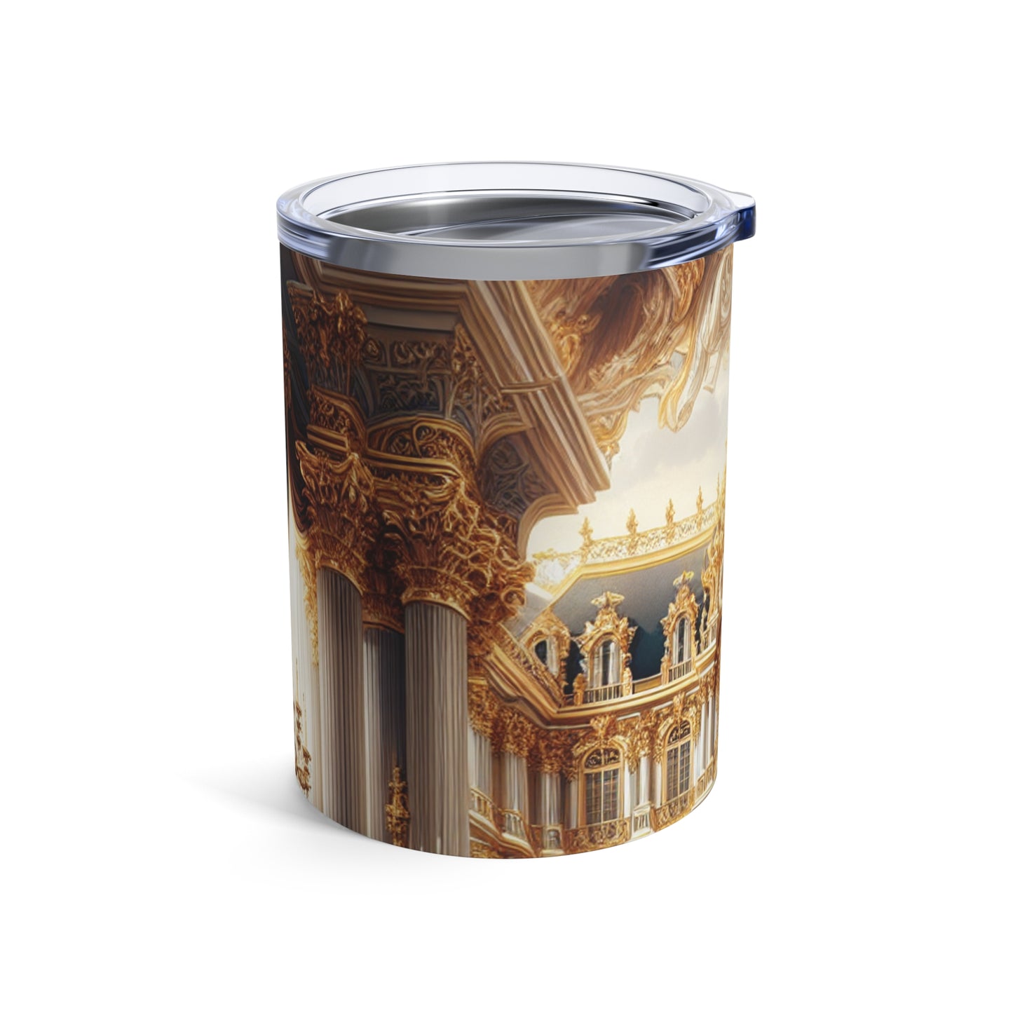 "Regal Splendor: A Gold-Plated Baroque Palace" - The Alien Tumbler 10oz Baroque Style