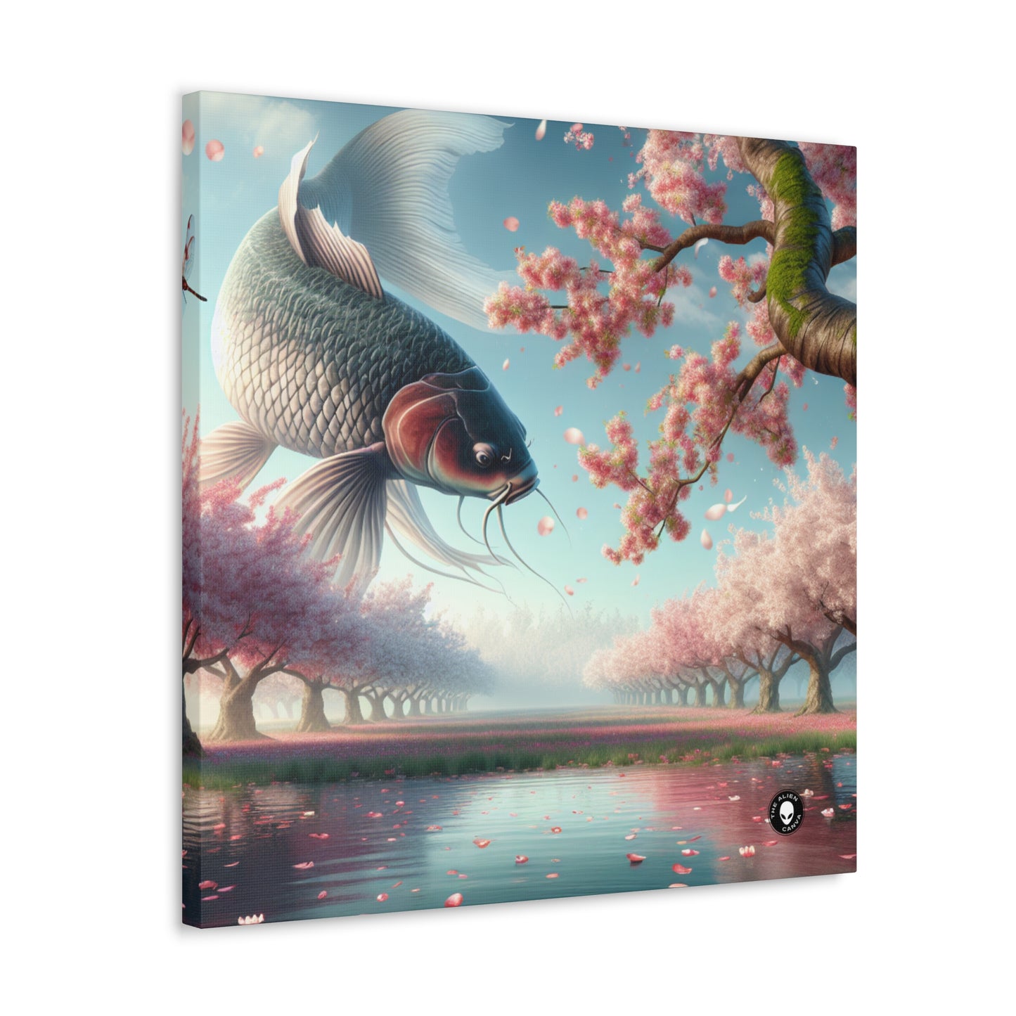 "Koi Fish in Cherry Blossoms: Beauty of Nature" - The Alien Canva