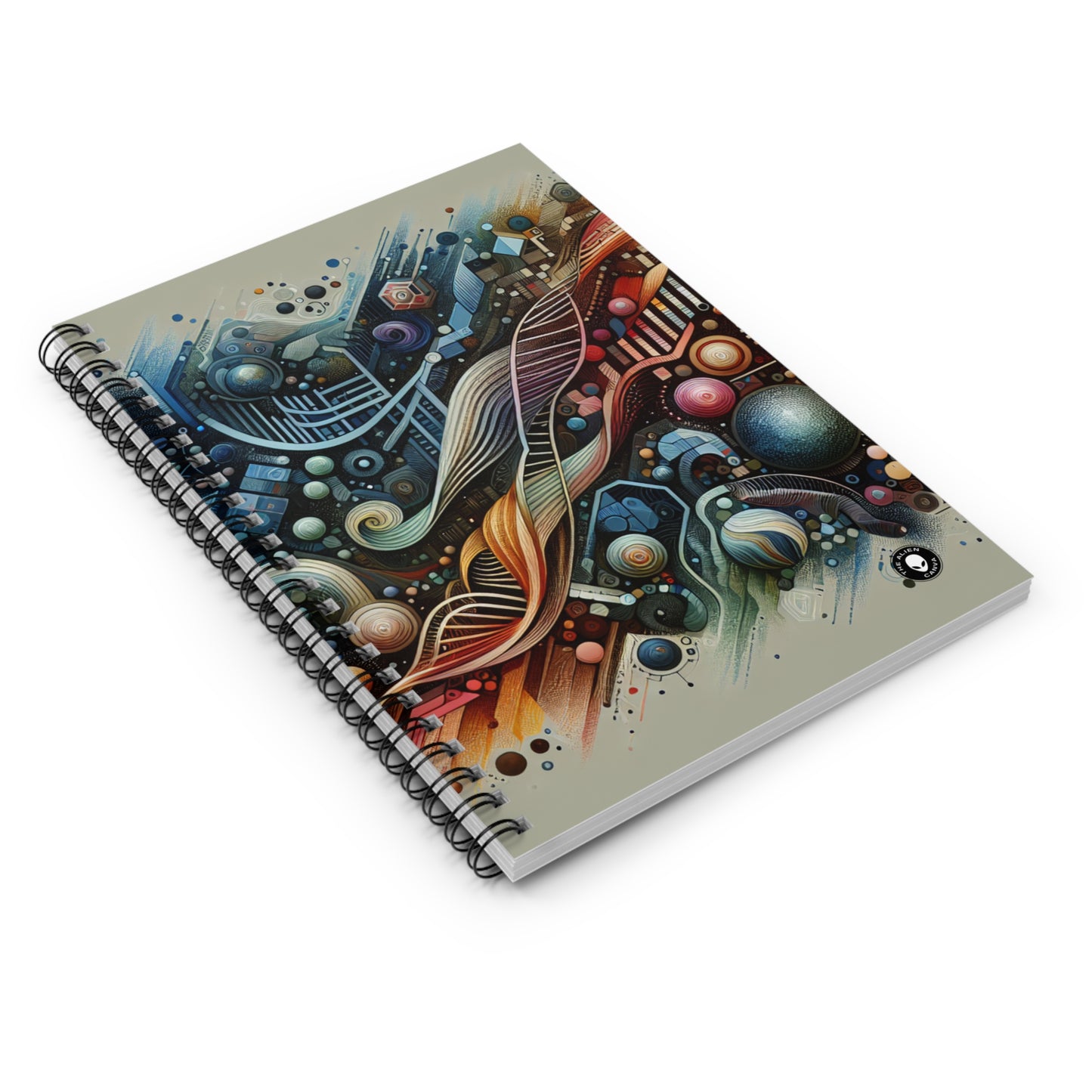 "Biofuturismo: arte inspirado en alas de mariposa" - Cuaderno de espiral The Alien (línea reglada) Bio Art