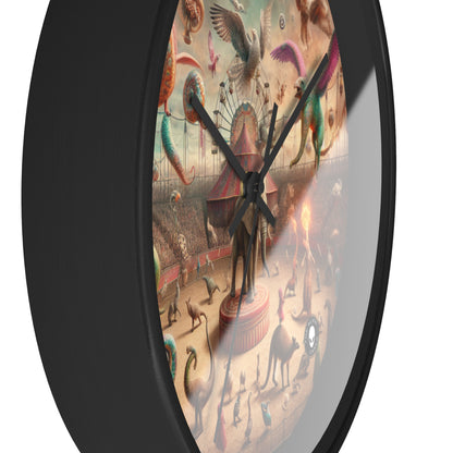 "Fantasy Circus: Where Animal Performers Entertain Mythical Attendees" - The Alien Wall Clock