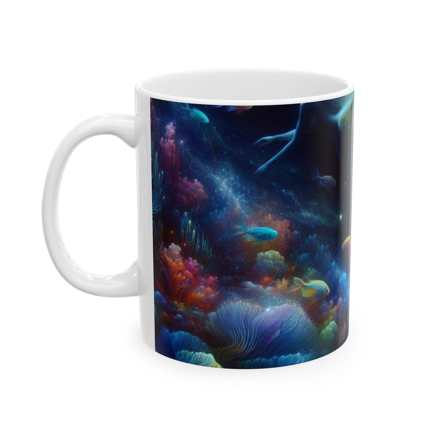 "Enchantment Under the Stars: A Mystical Underwater Journey" - The Alien Ceramic Mug 11oz