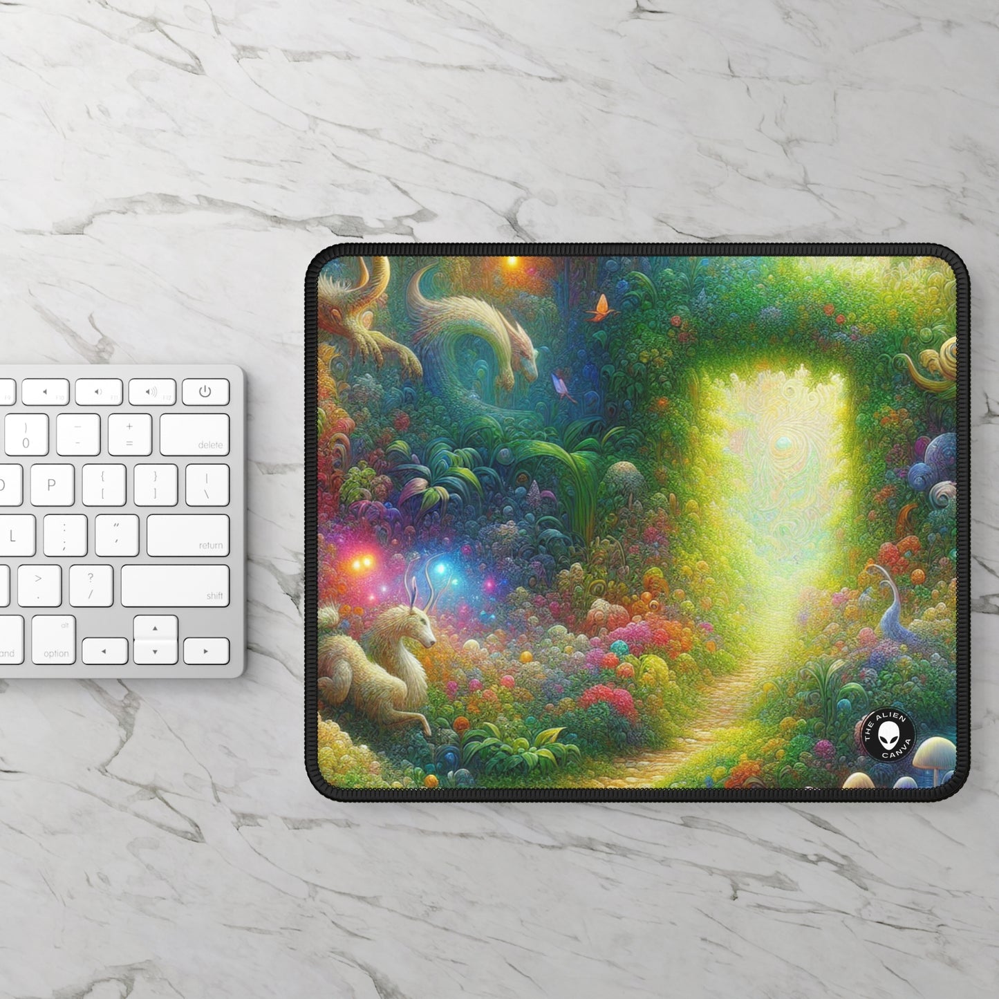 "Mystical Garden of Enchantment" - The Alien Gaming Mouse Pad