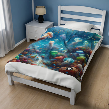 "Jellyfish Dreamland" - The Alien Velveteen Plush Blanket