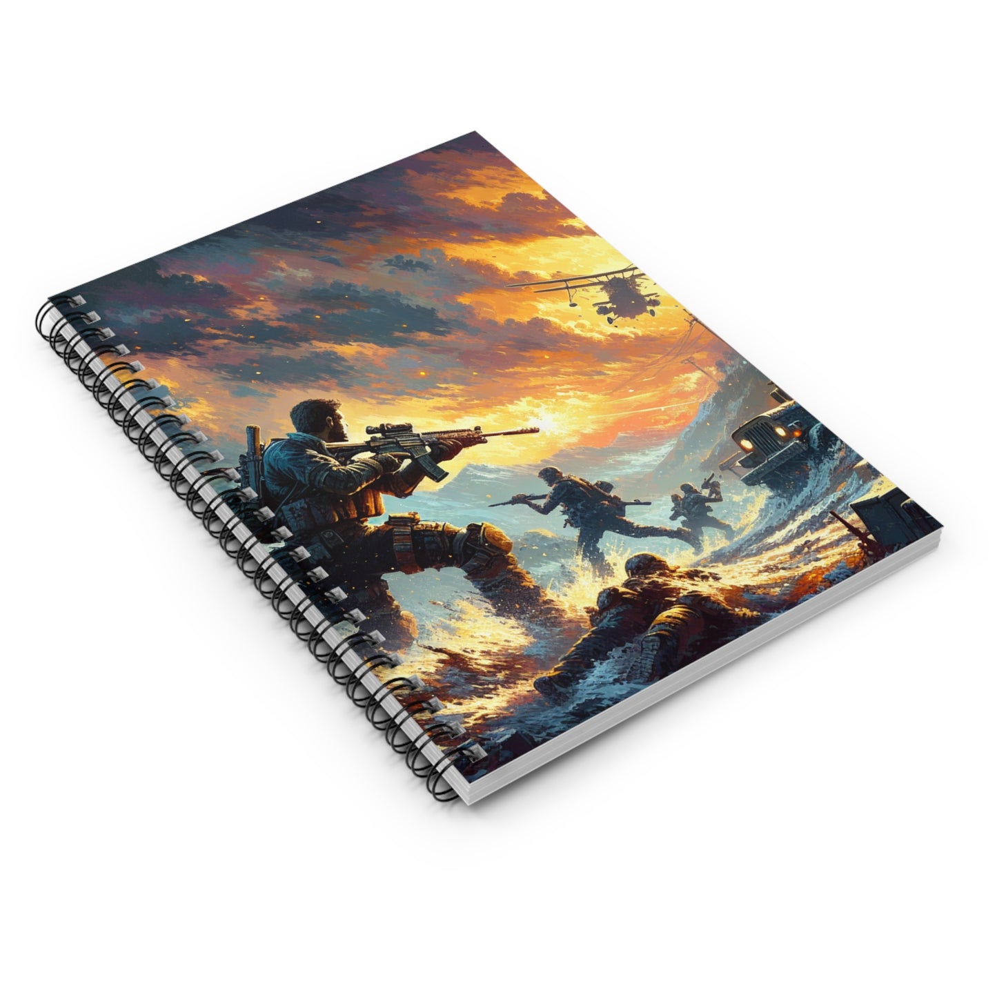 "Recreating a Game-themed Masterpiece" - The Alien Spiral Notebook (Ruled Line) Video Game Art Style